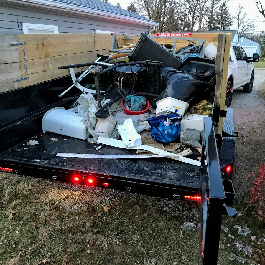 Roll-off dumpster delivered to a residential driveway in Flagstaff