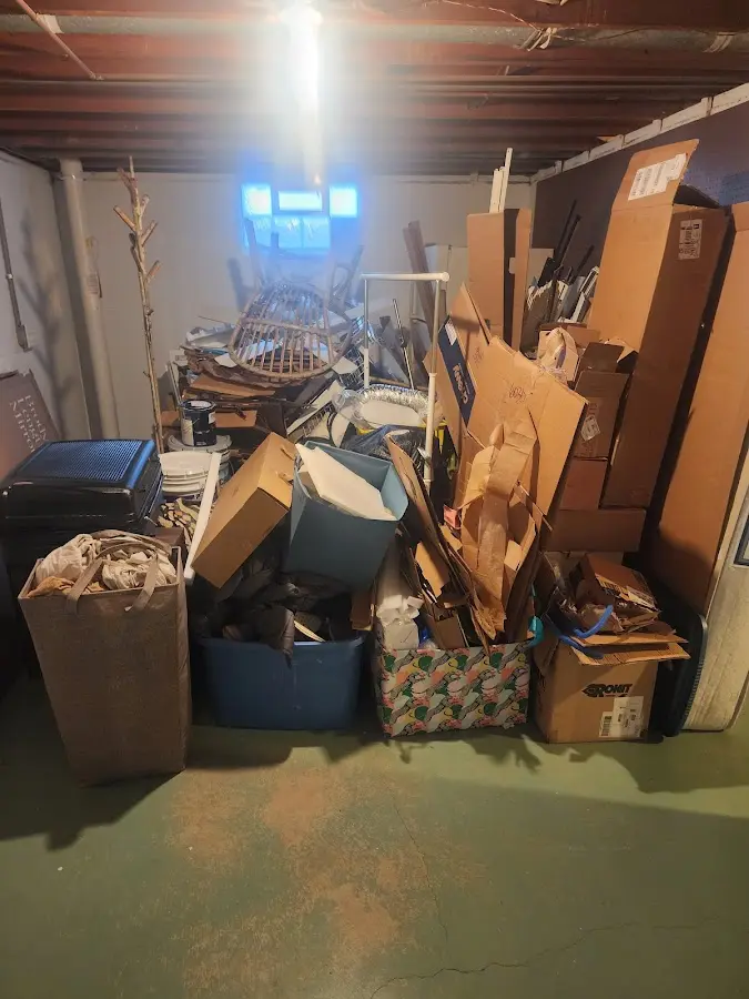 Roll-off dumpster container at job site for 4 Yard Dumpster Rental in Flagstaff